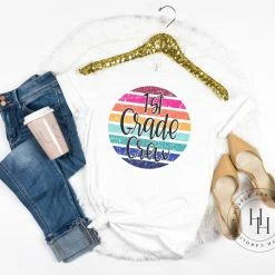 Hustle & Heart NC Transfers 1st Grade Crew Multicolor Circle - SUBLIMATION TRANSFER