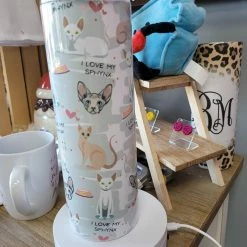 Hustle & Heart NC I Love My Sphynx Completed 20oz Skinny Tumbler