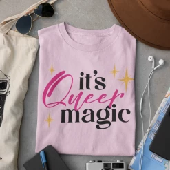 Hustle And Heart NC It's Queer Magic Graphic Tee LGBTQIA+ Pride/Equality