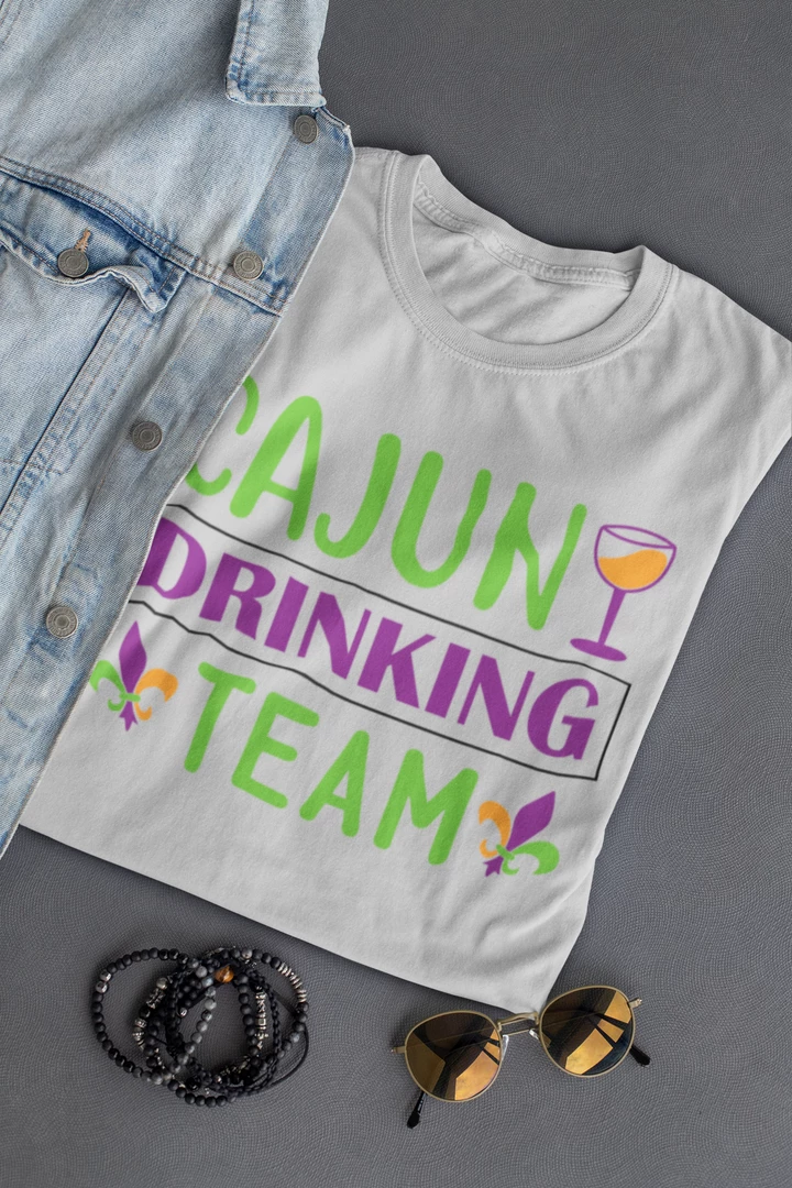 Hustle & Heart NC Cajun Drinking Team Mardi Gras Graphic Tee