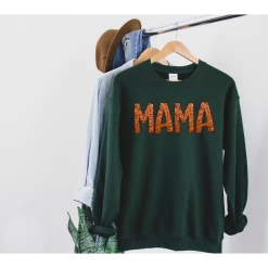 Hustle & Heart NC MAMA Western Faux Decorative Embossed Leather Graphic Tee