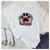 Hustle & Heart NC Bulldogs Maroon/Gray Graphic Tee Faux Glitter Leopard Circle Designs