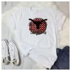 Hustle & Heart NC Faux Glitter Leopard Circle Designs Longhorns Maroon Graphic Tee