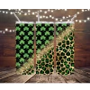 Hustle & Heart NC Leopard And Shamrocks On Black St Patricks Day 20oz Skinny Tumbler Tumbler Of The Week
