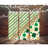 Hustle & Heart NC St. Patrick's Day Shamrocks And Stripes St Patricks Day 20oz Skinny Tumbler