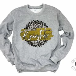 Hustle & Heart NC AC Central Knights Gold/White With Black Outline