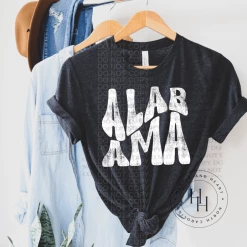 Hustle & Heart NC Alabama Retro Screenprint Transfer
