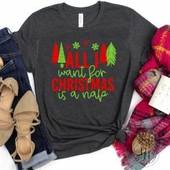 Hustle & Heart NC All I Want For Christmas Is A Nap Graphic Tee