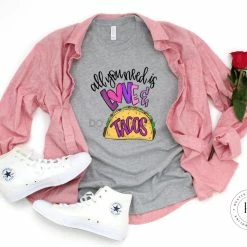 Hustle & Heart NC All You Need Is Love And Tacos Graphic Tee