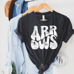 Hustle & Heart NC Arrows Retro Screenprint Transfer Transfers