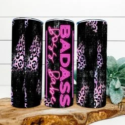 Hustle & Heart NC Tumbler Of The Week Badass Boss Babe Completed 20oz Skinny Tumbler