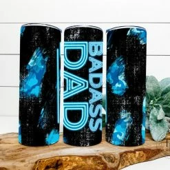 Hustle & Heart NC Badass Dad Completed 20oz Skinny Tumbler Tumbler Of The Week