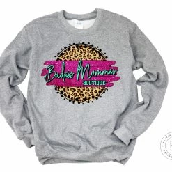 Hustle & Heart NC Faux Glitter Leopard Circle Designs Badass Mommas Boutique Pink And Teal