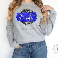 Hustle & Heart NC Faux Glitter Leopard Circle Designs Bandits W Grey Leopard