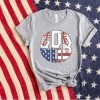 Hustle & Heart NC Baseball American Flag Monogram Graphic Tee Monogram Tees