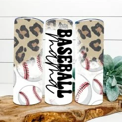 Hustle & Heart NC Baseball Mama Completed 20oz Skinny Tumbler