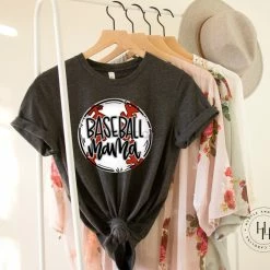 Hustle & Heart NC Mascot Pride Baseball Mama Graphic Tee