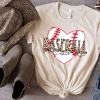 Hustle & Heart NC Baseball Mom Leopard Graphic Tee Mascot Pride