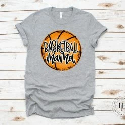Hustle & Heart NC Basketball Mama Tee Basketball Designs