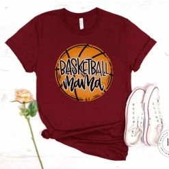 Hustle & Heart NC Basketball Mama Tee Basketball Designs