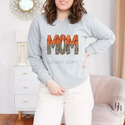 Hustle & Heart NC Basketball Designs Basketball Mom Leopard Graphic Tee