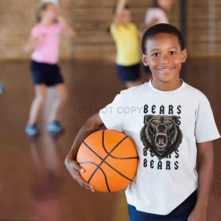 Hustle & Heart NC Bears Repeating Mascot Graphic Tee Repeating Mascot Designs