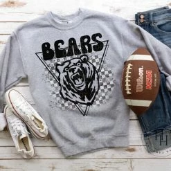 Hustle & Heart NC Transfers Bears Triangle Mascot Screenprint Transfer