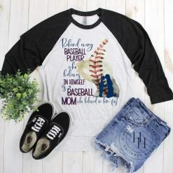 Hustle & Heart NC Behind Every Baseball Player - SUBLIMATION TRANSFER Transfers