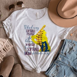 Hustle & Heart NC Behind Every Softball/Baseball Player Graphic Tee