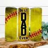 Hustle & Heart NC Best Dad Ever Softball Completed 20oz Skinny Tumbler