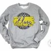 Hustle & Heart NC Blaze Yellow/Blue W White Outline And Grey Leopard