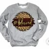 Hustle & Heart NC #blessed Burgundy And Gold Tan Leopard