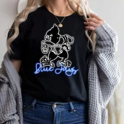 Hustle & Heart NC Blue Jays Neon Mascot