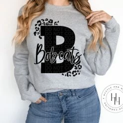 Hustle & Heart NC Transfers Bobcats Black Leopard Screenprint Transfer