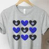 Hustle & Heart NC Valentine's Day Bobcats Blue And Black Conversation Heart Graphic Tee