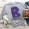 Hustle & Heart NC Bobcats Purple Glitter Varsity Doodle School Doodle Designs