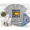 Hustle & Heart NC Bobcats Repeating Mascot Graphic Tee Repeating Mascot Designs