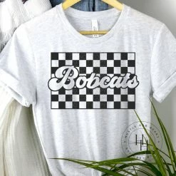 Hustle & Heart NC Bobcats Vintage Checker Screenprint Transfer Transfers