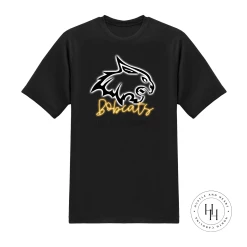 Hustle & Heart NC Bobcats Yellow Neon Mascot