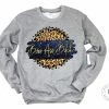 Hustle & Heart NC Boss Ass Bitch Faux Glitter Leopard Circle Designs