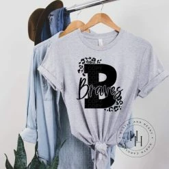 Hustle & Heart NC Braves Black Leopard Screenprint Transfer