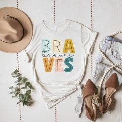 Hustle & Heart NC Mascot Pride Braves Water Color Graphic Tee