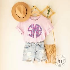 Hustle & Heart NC Bright Dot Monogram Graphic Tee