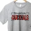 Hustle & Heart NC Brighton Cardinals Doodle Graphic Tee School Doodle Designs