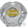 Hustle & Heart NC Broncos Grey Leopard Graphic Tee