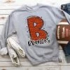 Hustle & Heart NC Broncos Orange/Navy Glitter Varsity Doodle School Doodle Designs