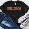 Hustle And Heart NC Bulldogs Basketball/Gold Glitter Faux Chenille Letters Graphic Tee Basketball Designs