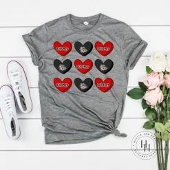 Hustle & Heart NC Valentine's Day Bulldogs Conversation Heart Graphic Tee