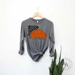 Hustle & Heart NC Bulldogs Half Basketball Graphic Tee Basketball Designs