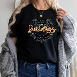 Hustle & Heart NC Bulldogs Orange Neon Mascot Neon Mascots